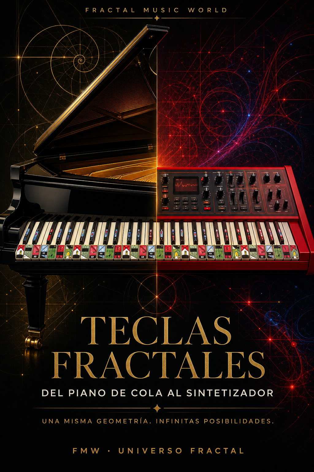 Teclas Fractales · afiche completo FMW