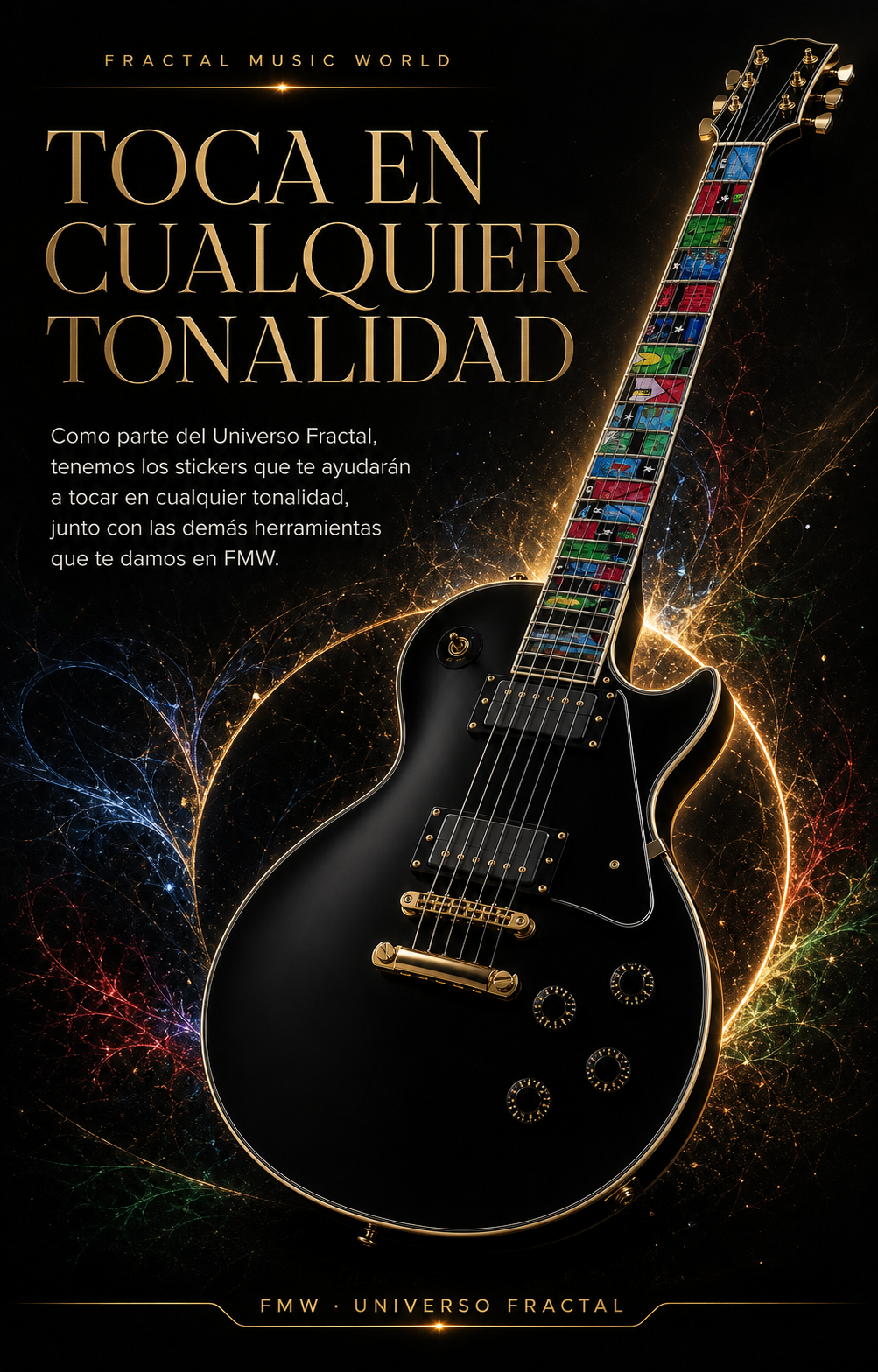 Sticker Guitarra Fractal · eléctrica
