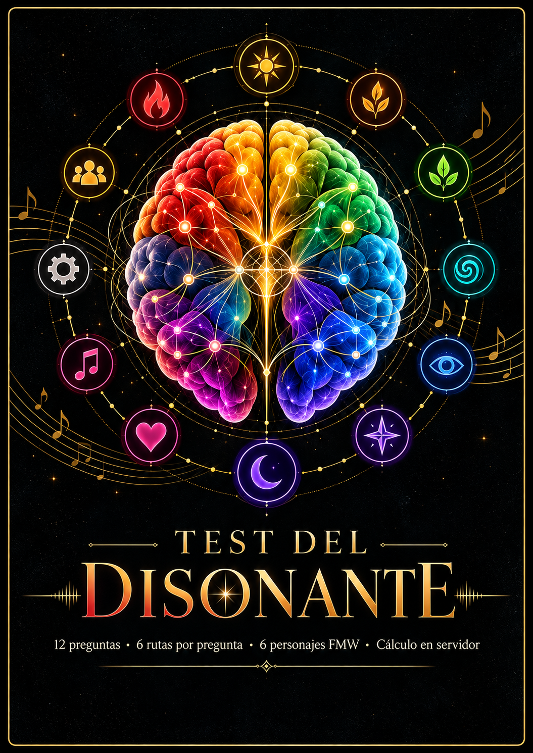 Mapa del Test del Disonante: doce funciones conectadas